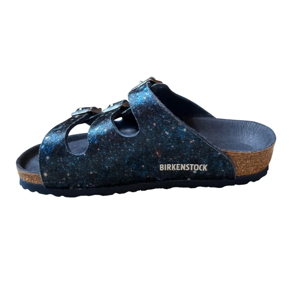 Birkenstock Florida Kids Velvet‎ Milky Way Sandals Size 26 E US K 8.0 Narrow